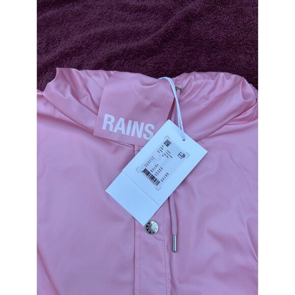 Rains Unisex Long Rain Jacket, Sky Pink, Waterproof, Sizes S, M, L - Picture 10 of 12